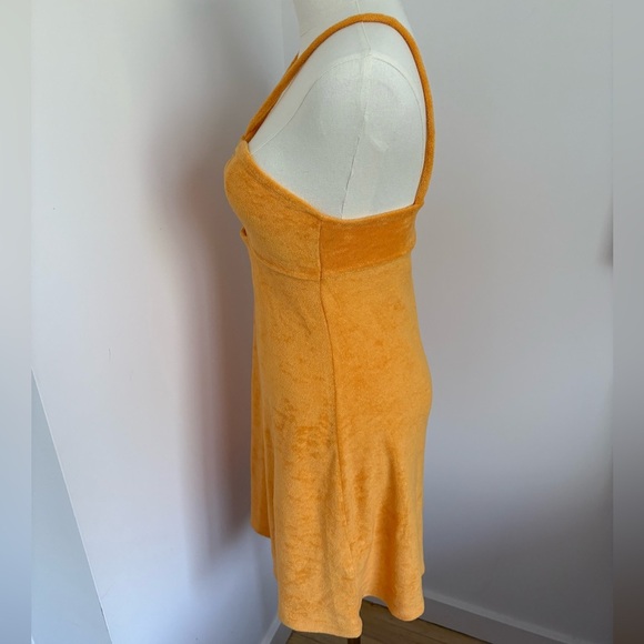 HM Terrycloth Orange Halter Dress - Picture 4 of 6